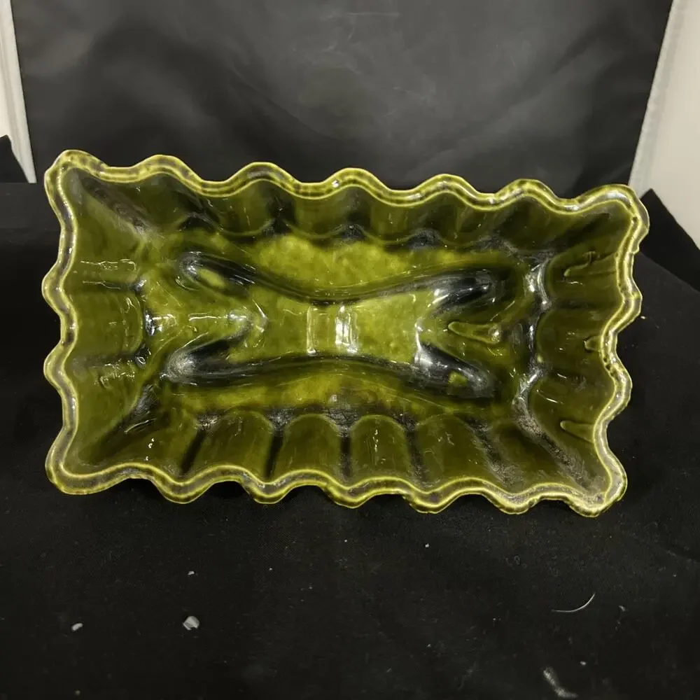 Vintage UPCO Avocado Green Planter #161 MCM Ungemach Pottery USA 8